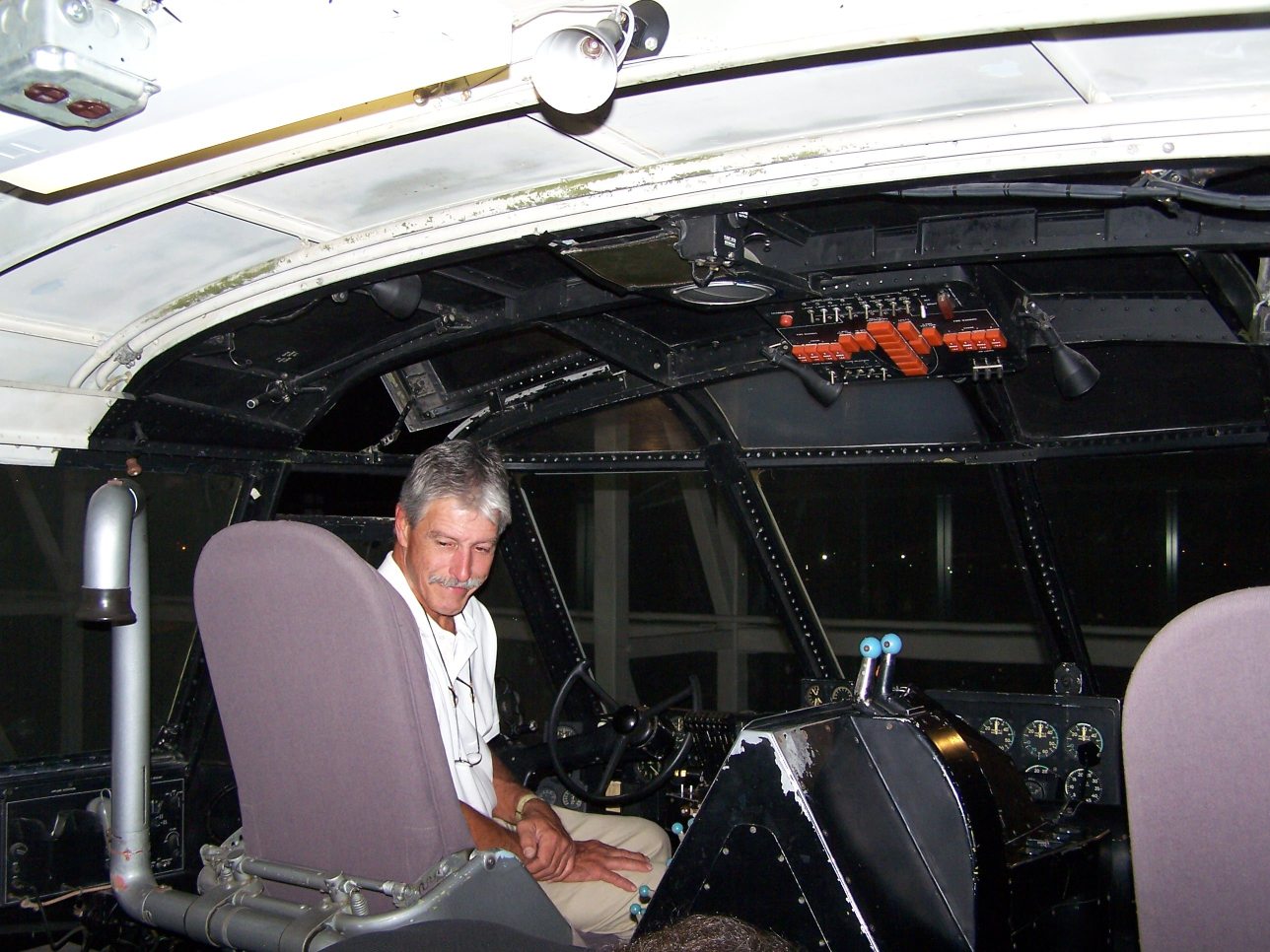 Chris in pilots seat